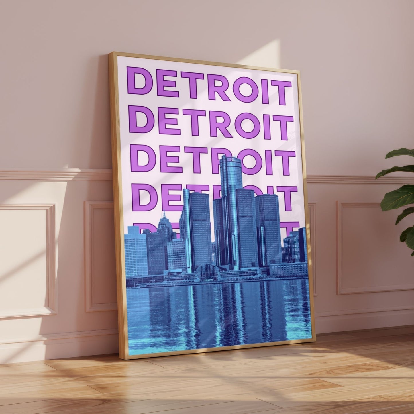 Detroit Preppy Travel Poster