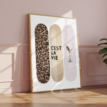 Leopard Cheetah Skateboard Print