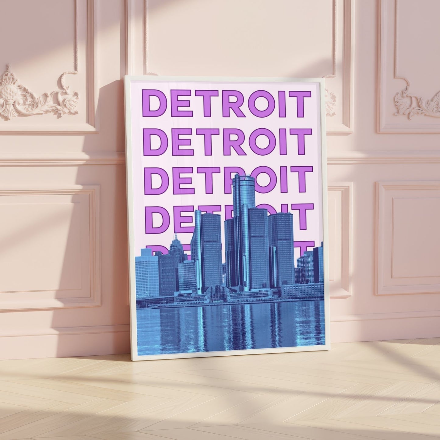 Detroit Preppy Travel Poster