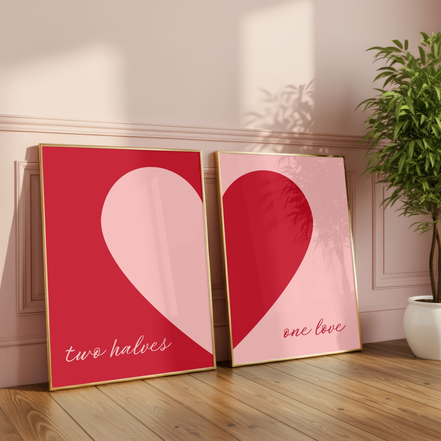 Two Halves One Love Preppy Poster