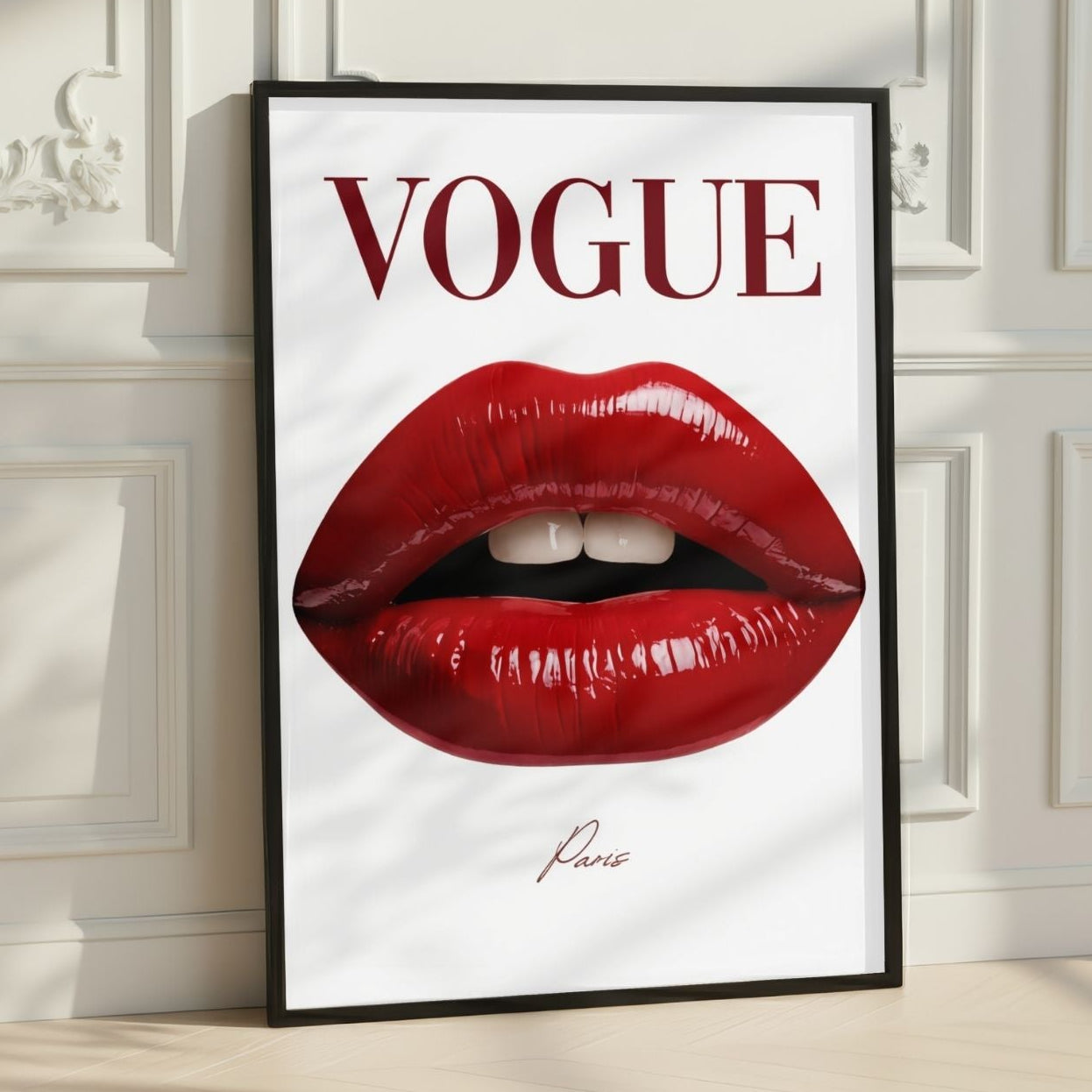 Red Lips Fashion Wall Art Print