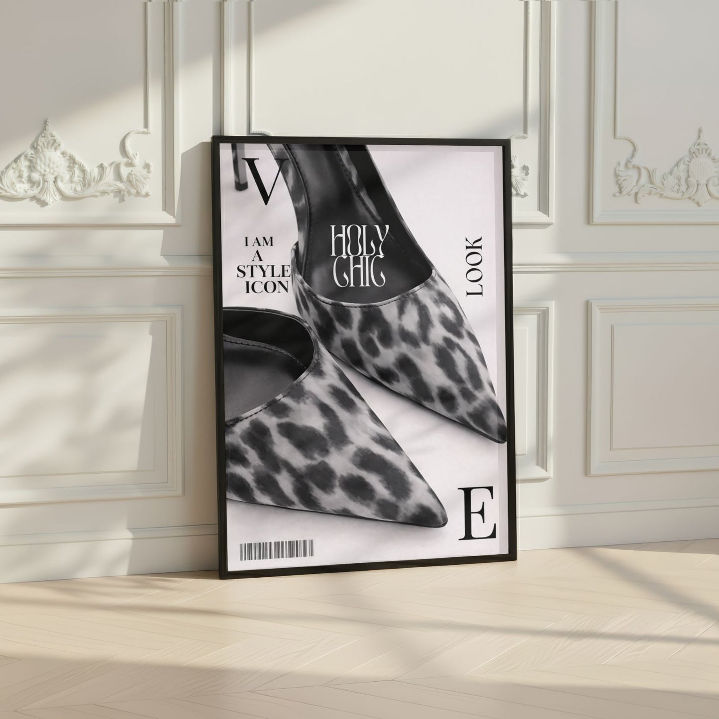 Leopard Heels Fashion Wall Art Print