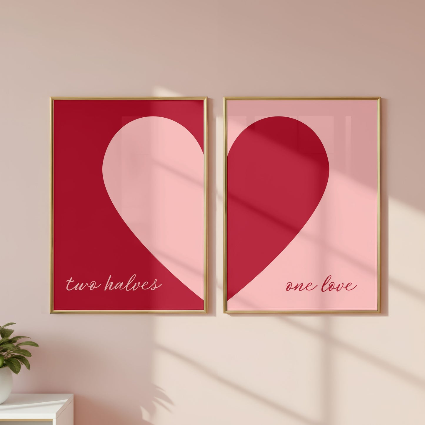 Two Halves One Love Preppy Poster