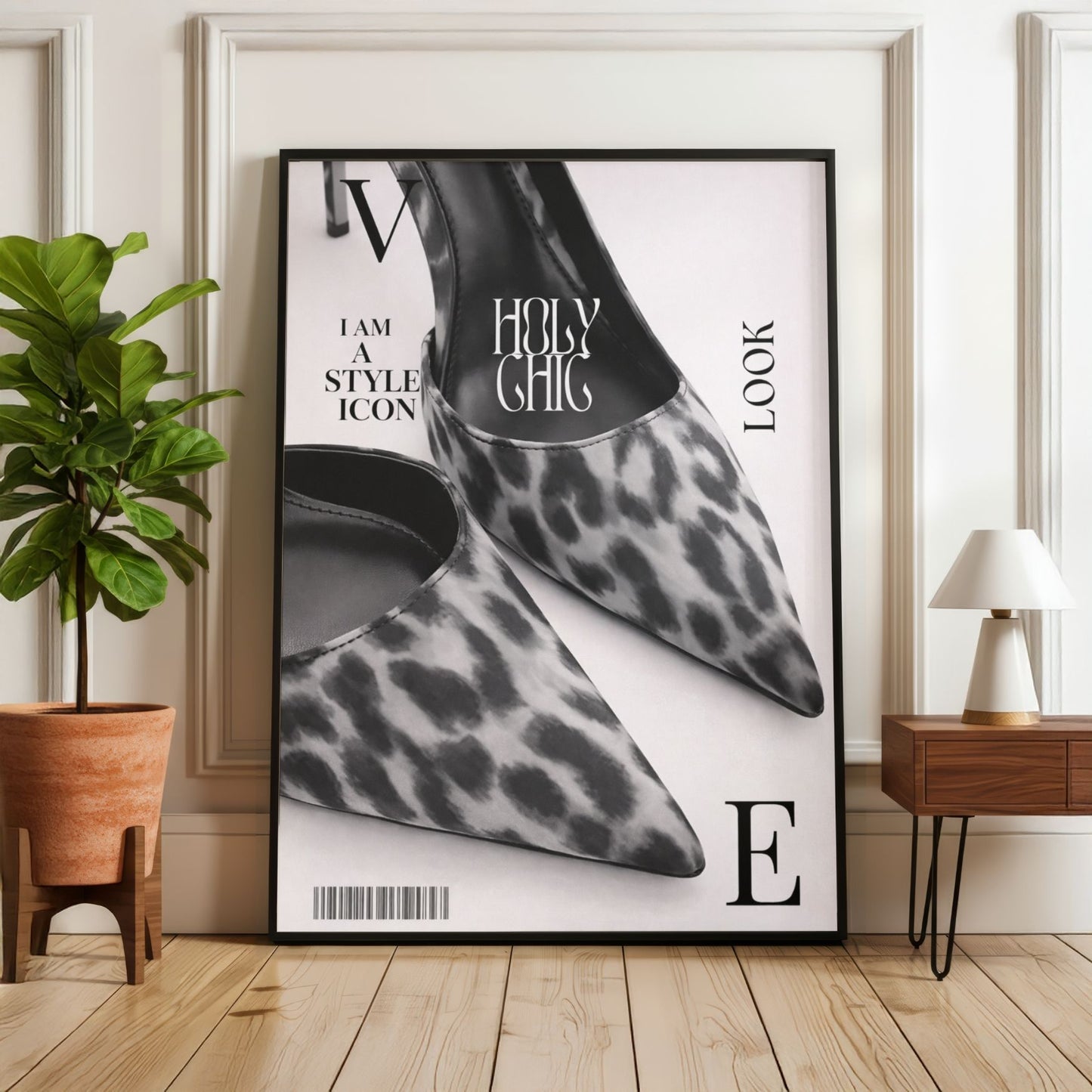 Leopard Heels Fashion Wall Art Print