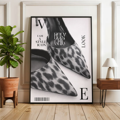Leopard Heels Fashion Wall Art Print