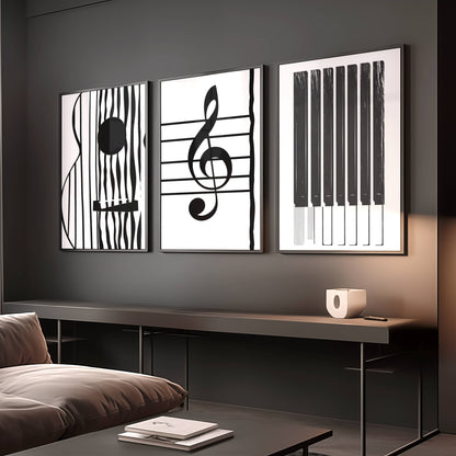 Set of 3 Dark Modern Musical Instruments