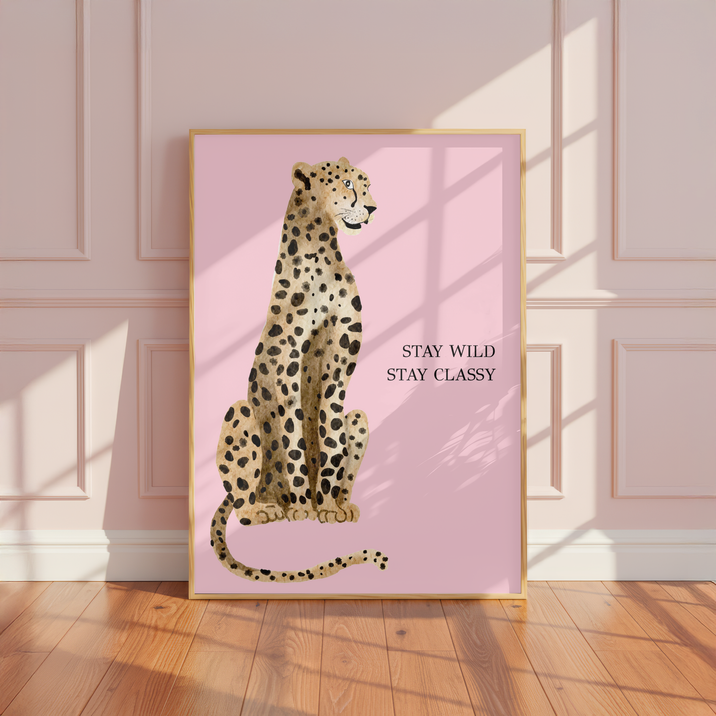 Pink Leopard Preppy Poster