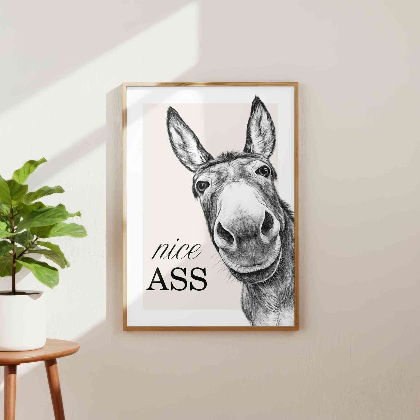 Donkey Bathroom Print - Nice Ass