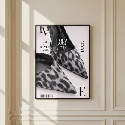 Leopard Heels Fashion Wall Art Print