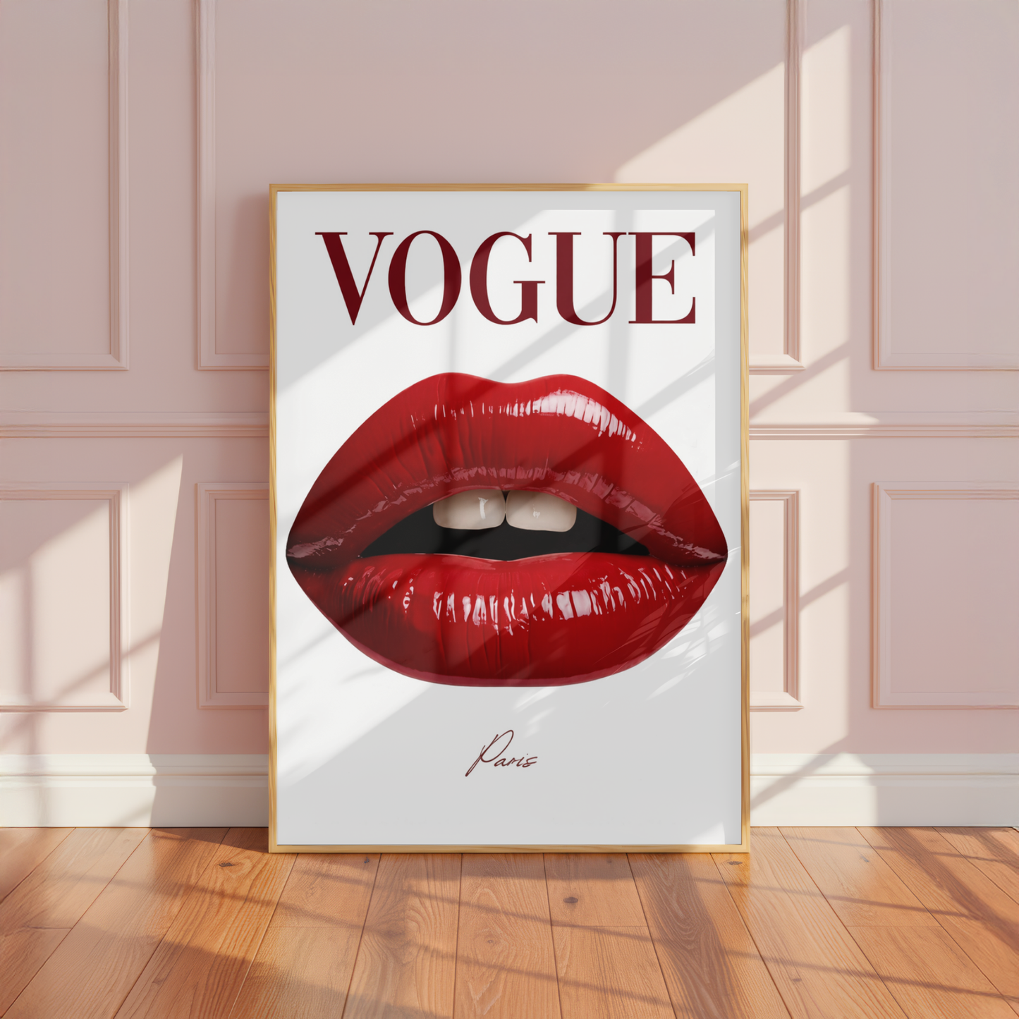 Red Lips Fashion Wall Art Print
