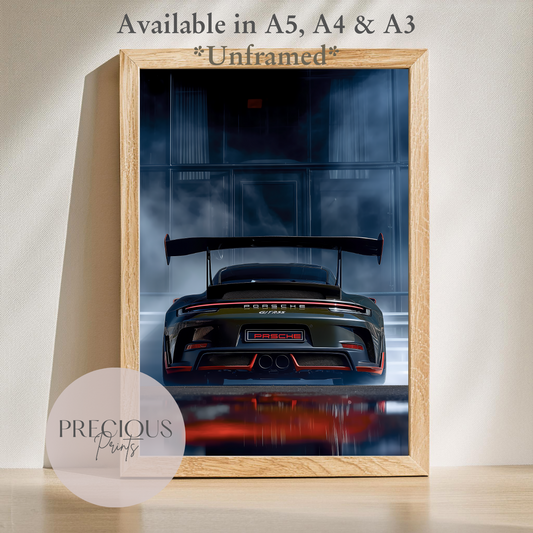 Porsche 911 GT3 Sports Car Wall Art Print Poster / A5 A4 A3 Unframed
