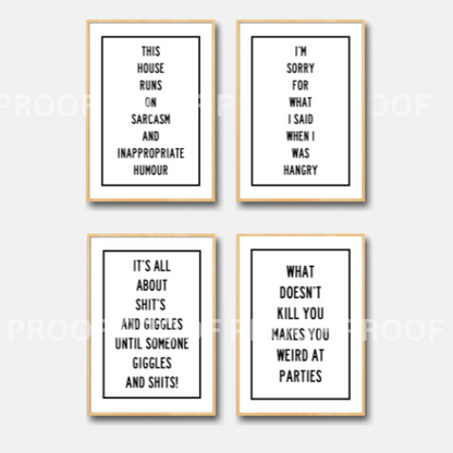 What Doesn't Kill You Makes you weird at Parties Funny Poster Art Quote A5 A4 A3