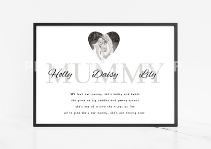 Personalised Family Print / Mothers Day / Grandma's Day / Family Print A5 A4 A3