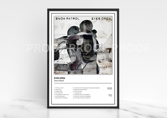 Snow Patrol Eyes Open Album Single Cover Poster / Music Poster / Music Gift