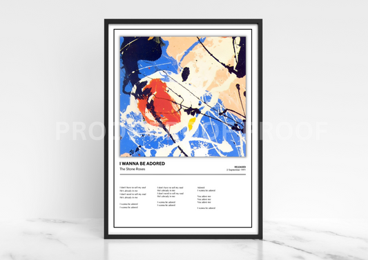 Stone Roses I Wanna Be Adored  / Ian Brown Poster / Music Legend / Music Poster