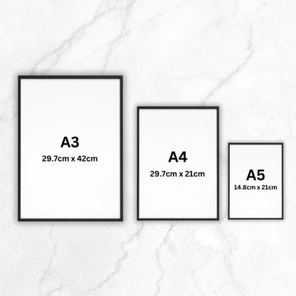 Set of 3 Personalised Girl/boy Nursery bedroom Print / Minnie Mouse A5 A4 A3