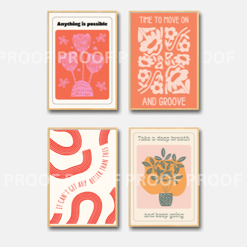 Inspirational Motivational Retro Minimal Modern Art Poster A5 A4 A3
