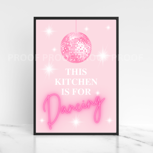 This Kitchen Is For Dancing Print Kitchen Humour Art Poster Art A5 A4 A3