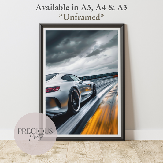 Mercedes AMG GT Sports Car Wall Art Print Poster / A5 A4 A3 Unframed