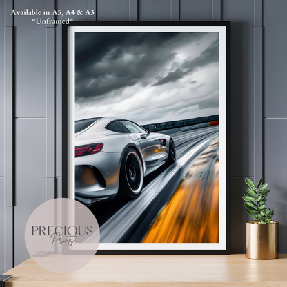 Mercedes AMG GT Sports Car Wall Art Print Poster / A5 A4 A3 Unframed