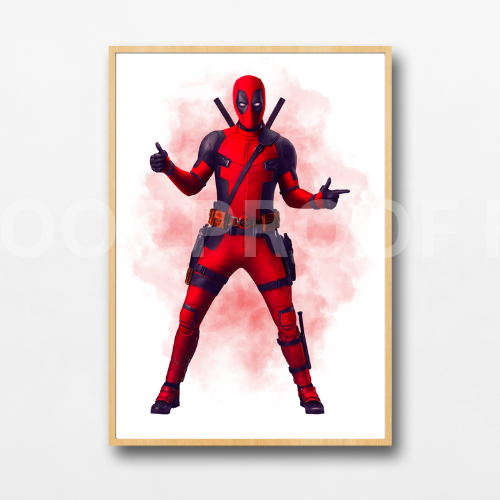 Set of 3 Personalised Girl/boy Nursery bedroom Print / Deadpool A5 A4 A3