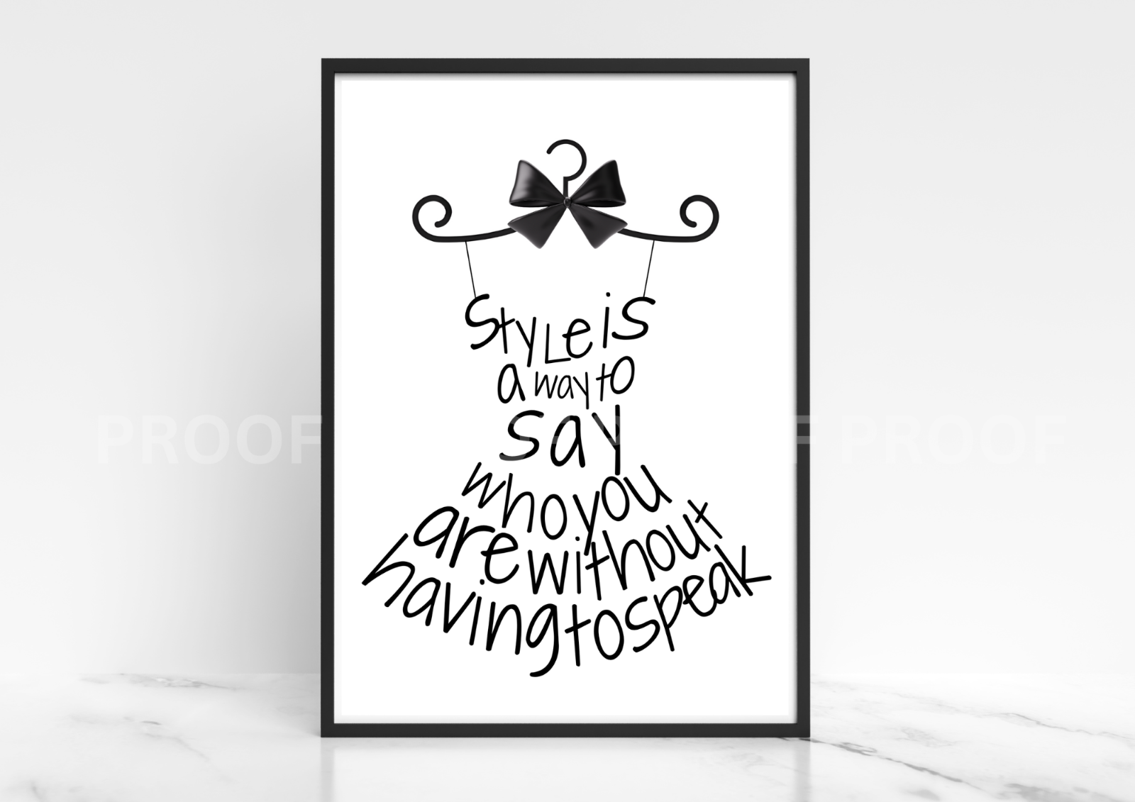 Fashion Poster Wall Art Print Home Decor Typography A5 A4 A3