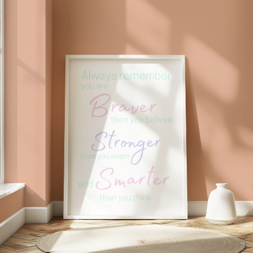 Set of 3 Personalised Affirmation print A5 A4 A3 Unframed Rainbow Ombre