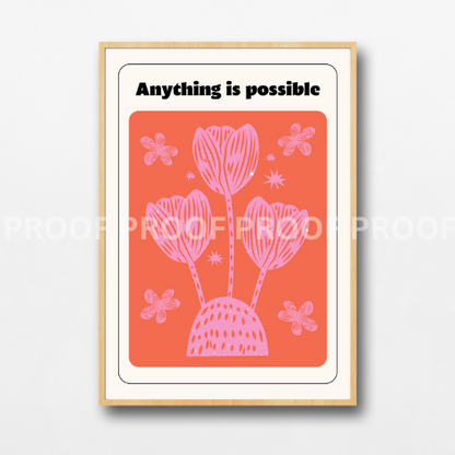 Inspirational Motivational Retro Minimal Modern Art Poster A5 A4 A3