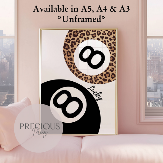 Set of 3 Trendy Preppy Prints Cheetah Leopard Eclectic Wall Art A5 A4 A3 Red