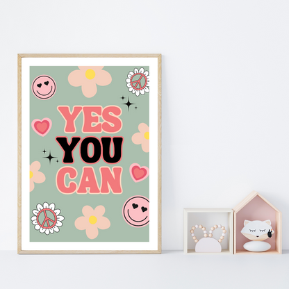 Girls Bedroom Wall Art Prints Set of 3 Positive Quotes A5 A4 A3 Preppy