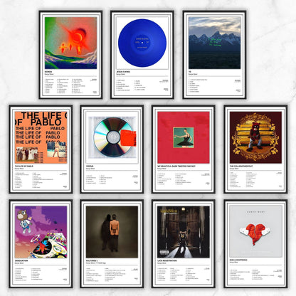 Kanye West The Full Collection of Album Posters Unframed A5 A4 A3