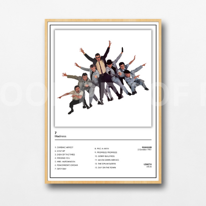 Madness - 7 Album Cover Poster Music Poster Music Gift A5 A4 A3