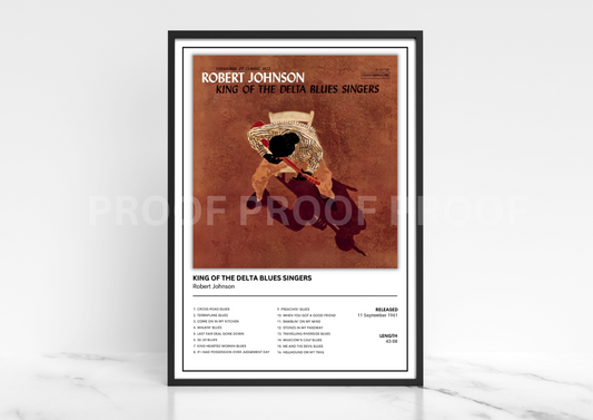 Robert  Johnson King of the Delta Blues Singers Album Singles Cover MusicPoster
