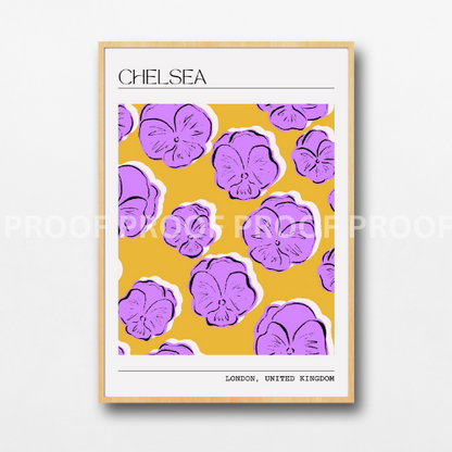 Retro London Street Town Art Fun Colourful Print Poster A5 A4 A3
