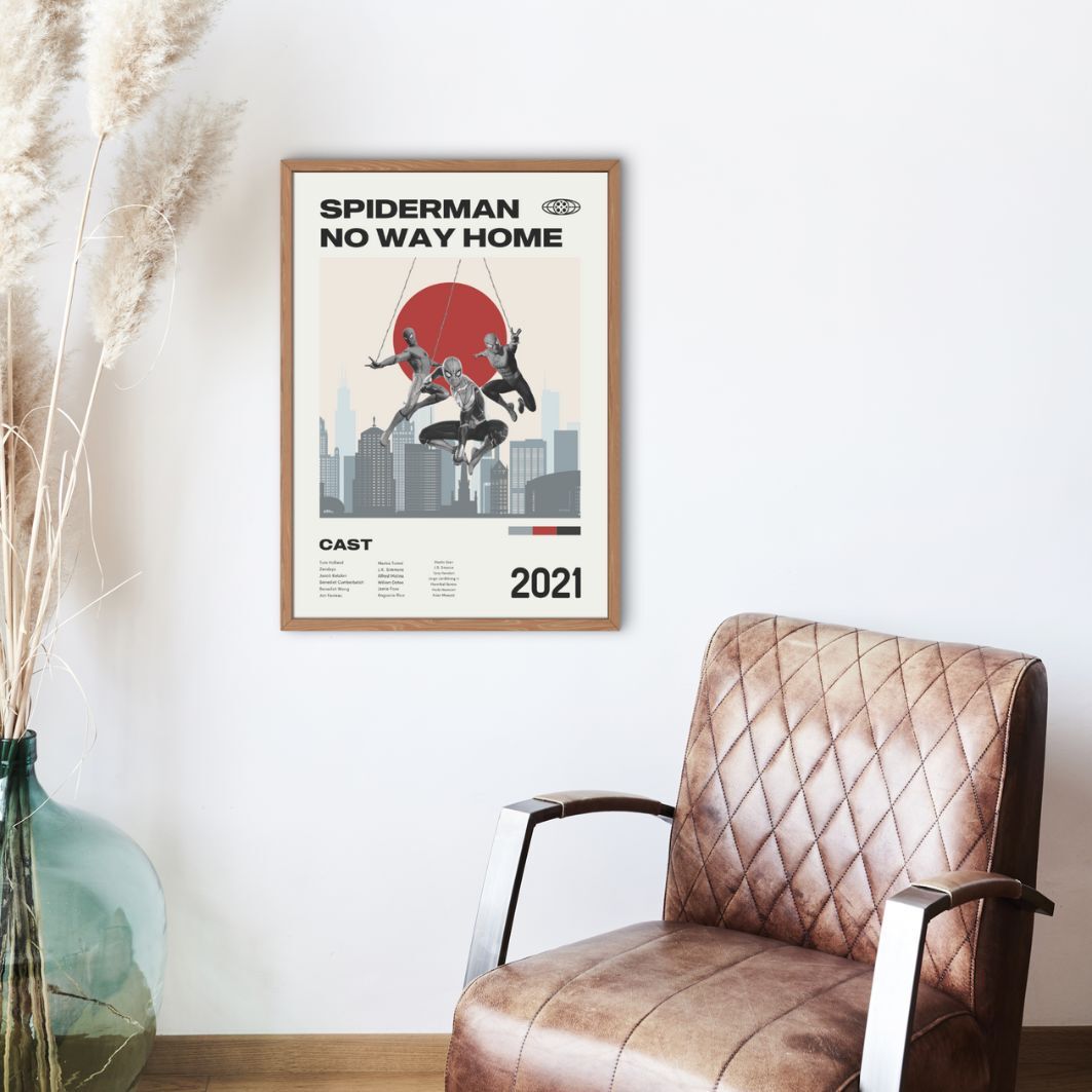 Spider Man : No Way Home 2021 Minimalist Art Movie Poster Unframed A5 A4 A3