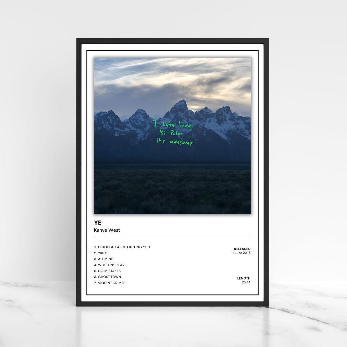 Kanye West The Full Collection of Album Posters Unframed A5 A4 A3