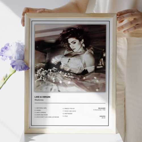 Madonna Like a Virgin Album Cover Music Poster /  A5 A4 A3