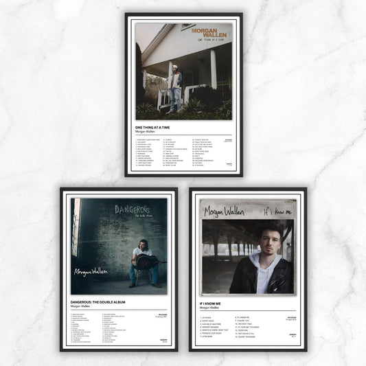 Morgan Wallen Full Collection of Album Posters A5 A4 A3 Unframed