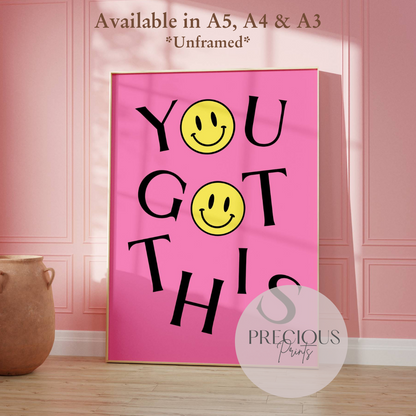 Set of 3 Smiley Preppy Prints / Motivational Poster / Collage Preppy Poster