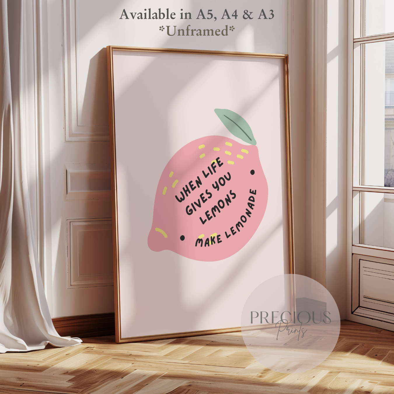 When Life Gives You Lemons Print / Funny Humour Positive Wall Art Poster A