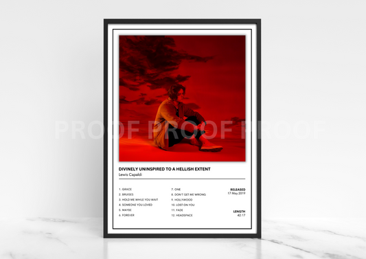 Lewis Capaldi Music Poster Album Cover Poster A5 A4 A3