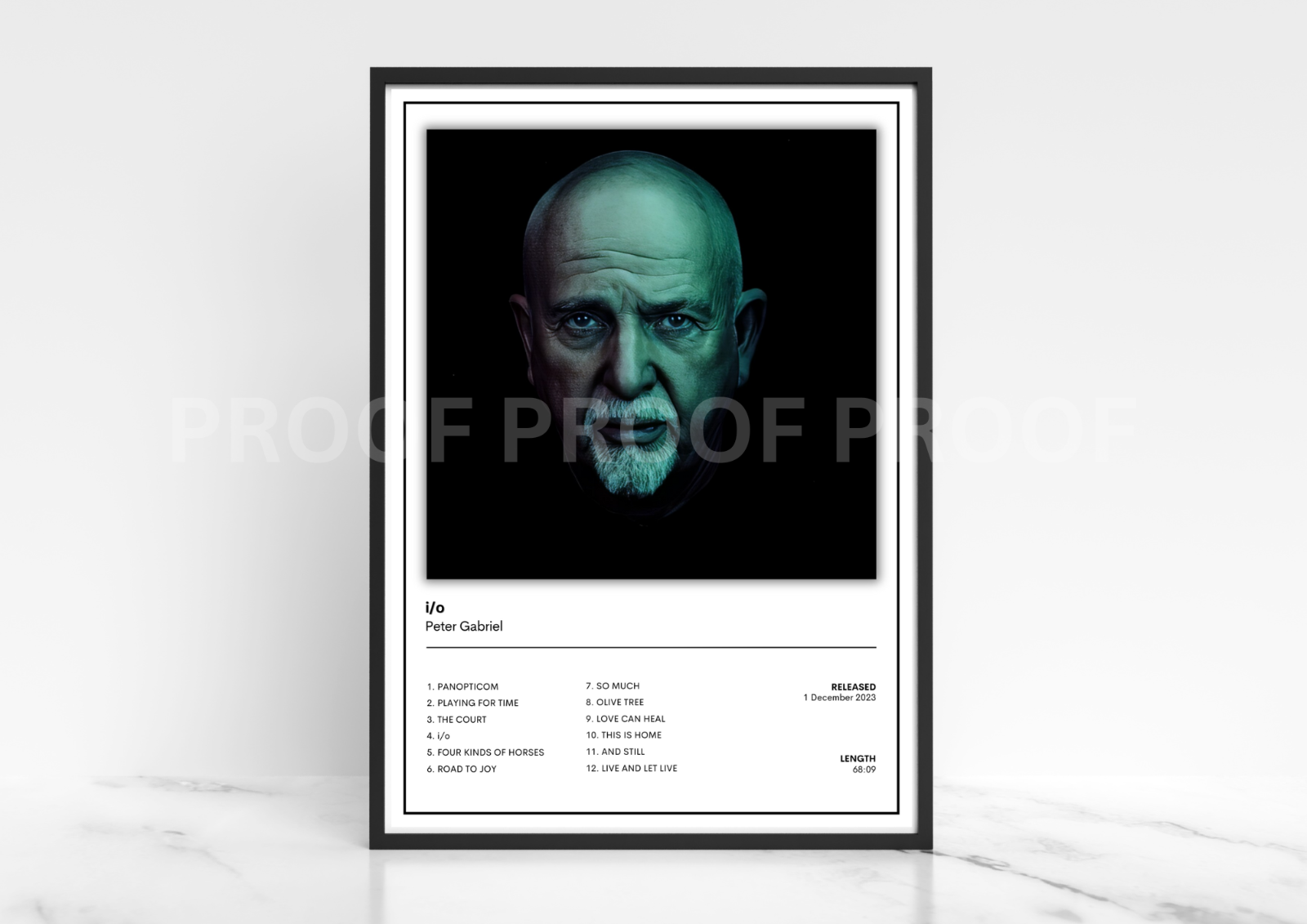 Peter Gabriel i/o Album Single Cover Poster / Music Gift / Music Legend A5 A4 A3