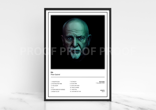 Peter Gabriel i/o Album Single Cover Poster / Music Gift / Music Legend A5 A4 A3