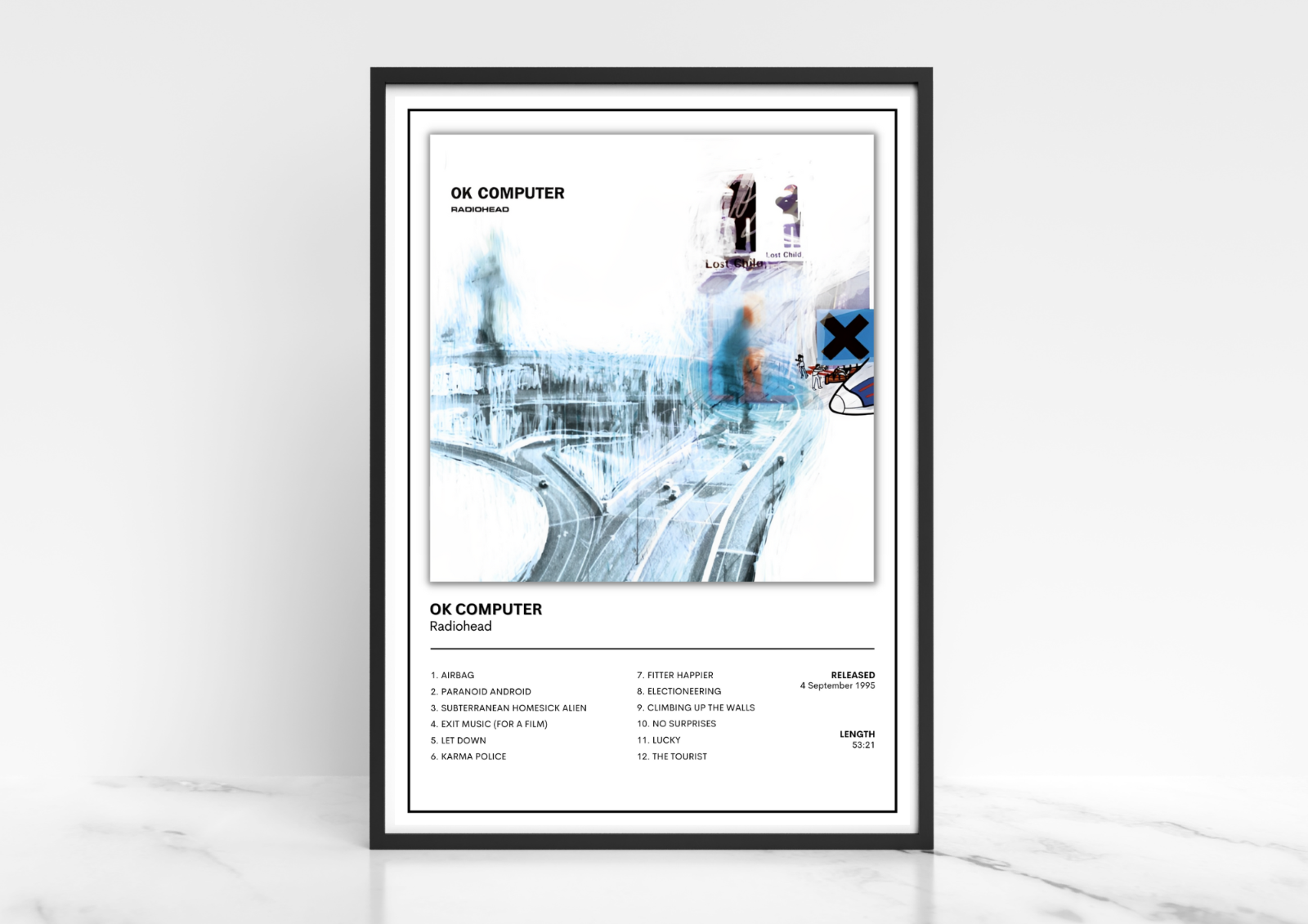 Radiohead Album Cover Poster / Ok Computer / Music Poster / A3 A4 A5
