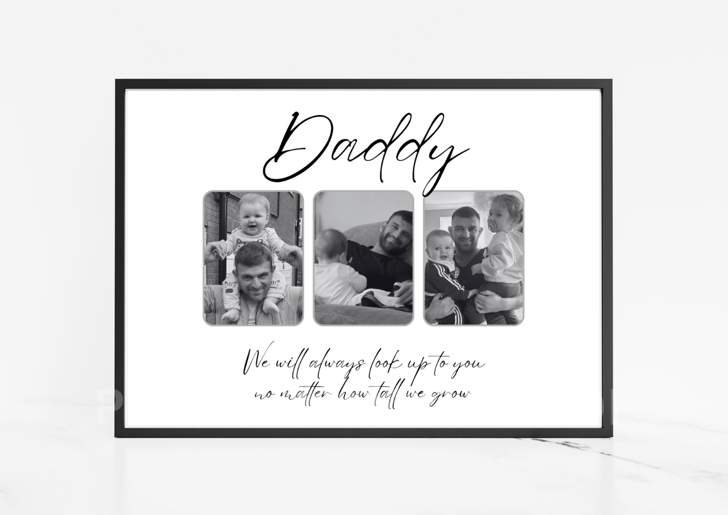 Personalised Daddy Photo Print Fathers Day A5 A4 A3