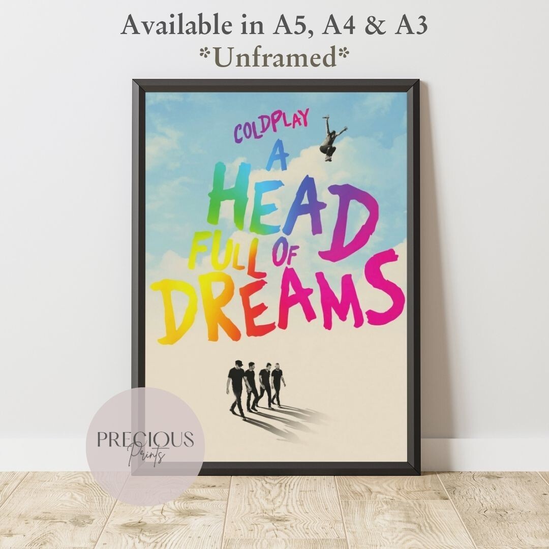 Coldplay A Head Full of Dreams Music Movie Poster A5 A4 A3 Fast Free Delivery