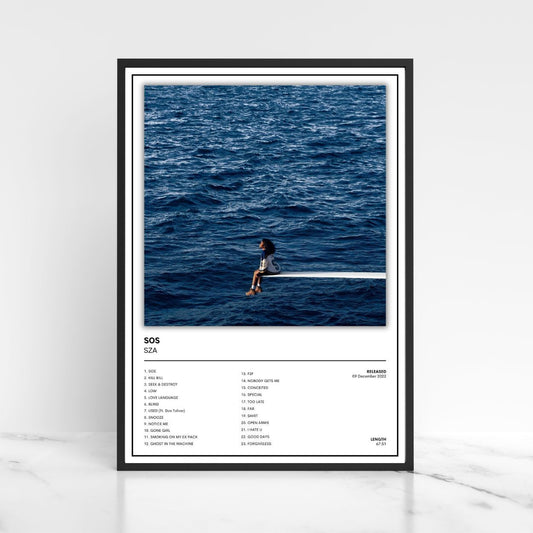 SZA Full Collection Album Poster Unframed A5 A4 A3