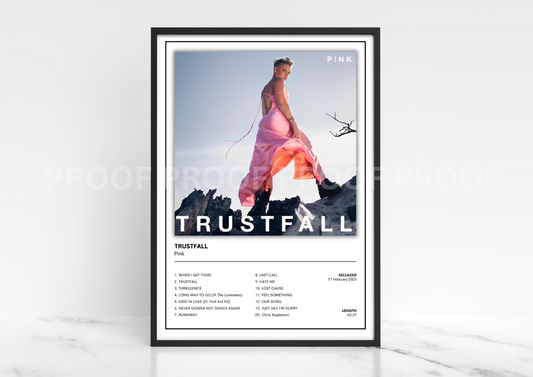 Pink - Trustfall 2023 Album Poster Music Gift A3 A4 A5
