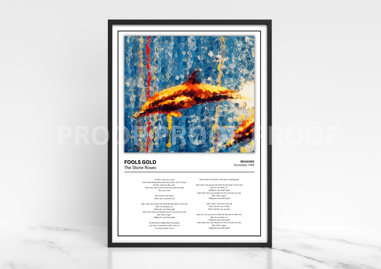 Stone Roses Fools Gold  / Ian Brown Poster / Music Legend / Music Poster /