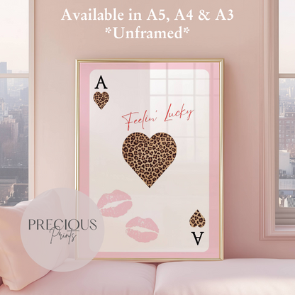 Set of 3 Trendy Preppy Prints Cheetah Leopard Eclectic Wall Art A5 A4 A3